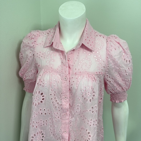 Petal & Pup Pink Janelle Eyelet Top XS NEW - Picture 9 of 12